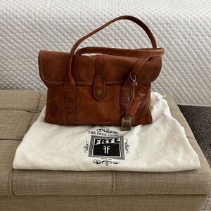 Frye Campus Satchel in Saddle - EUC